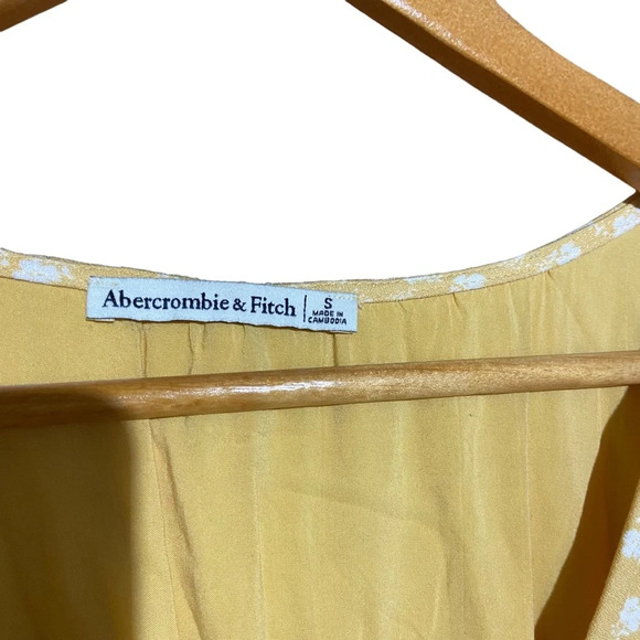 Abercrombie & Fitch Yellow and White Floral Button Up Dress Size Small - Picture 8 of 8